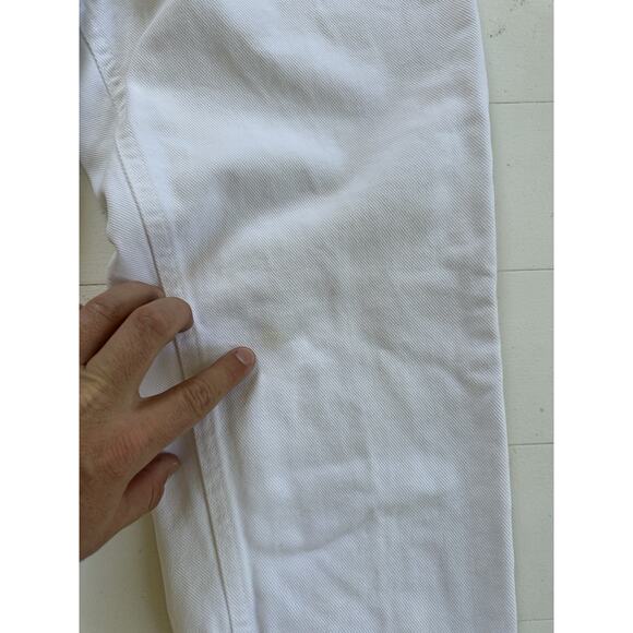 Vintage 90s White High Waisted Gap Blue Jeans 25 x 29 - Picture 3 of 4